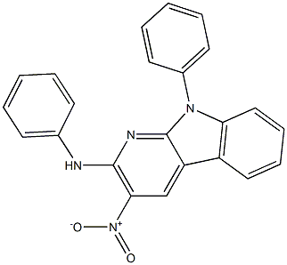 3-Nitro-9-phenyl-2-anilino-9H-pyrido[2,3-b]indole Struktur