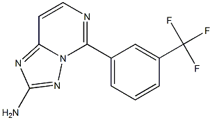 2-Amino-5-[3-trifluoromethylphenyl][1,2,4]triazolo[1,5-c]pyrimidine Struktur