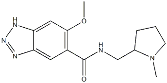 6-Methoxy-N-[(1-methylpyrrolidin-2-yl)methyl]-1H-benzotriazole-5-carboxamide Struktur