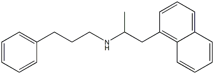 N-[1-Methyl-2-(1-naphthalenyl)ethyl]-3-phenylpropan-1-amine Struktur