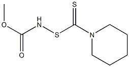 N-[Piperidino(thiocarbonyl)thio]carbamic acid methyl ester Struktur