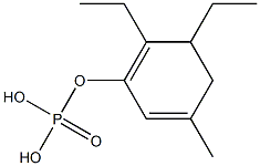 Phosphoric acid diethyl(5-methyl-1,5-cyclohexadienyl) ester Struktur