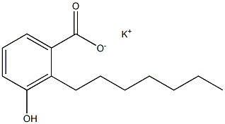 2-Heptyl-3-hydroxybenzoic acid potassium salt Struktur