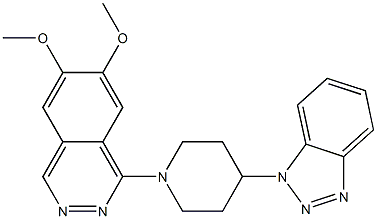 1-[4-(1H-Benzotriazol-1-yl)piperidino]-6,7-dimethoxyphthalazine Struktur