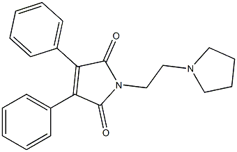 3,4-Diphenyl-1-[2-(pyrrolidin-1-yl)ethyl]-1H-pyrrole-2,5-dione Struktur