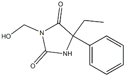 5-Ethyl-3-hydroxymethyl-5-phenylhydantoin Struktur