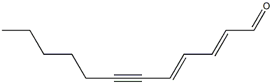(2E,4E)-2,4-Dodecadiene-6-ynal Struktur