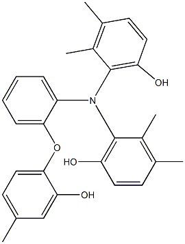 N,N-Bis(6-hydroxy-2,3-dimethylphenyl)-2-(2-hydroxy-4-methylphenoxy)benzenamine Struktur