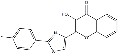 2-[2-(4-Methylphenyl)thiazol-4-yl]-3-hydroxychromone Struktur