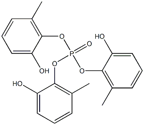 Phosphoric acid tri(2-hydroxy-6-methylphenyl) ester Struktur