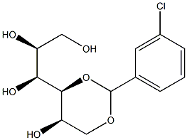 1-O,3-O-(3-Chlorobenzylidene)-L-glucitol Struktur