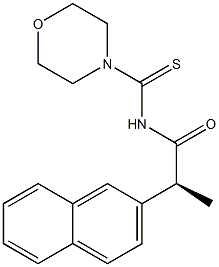 (+)-N-[(S)-2-(2-Naphtyl)propionyl]-4-morpholinecarbothioamide Struktur