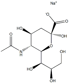 Sodium N-acetylneuraminate Struktur