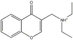 3-[(Diethylammonio)methyl]-4H-1-benzopyran-4-one Struktur