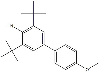 4'-Methoxy-3,5-di-tert-butylbiphenyl-4-aminylium Struktur