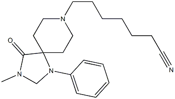 8-(6-Cyanohexyl)-3-methyl-4-oxo-1-phenyl-1,3,8-triazaspiro[4.5]decane Struktur