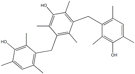 3,5-Bis(3-hydroxy-2,4,6-trimethylbenzyl)-2,4,6-trimethylphenol Struktur