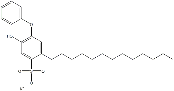 6-Hydroxy-3-tridecyl[oxybisbenzene]-4-sulfonic acid potassium salt Struktur