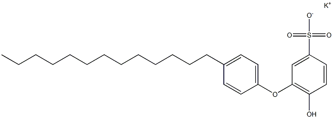 6-Hydroxy-4'-tridecyl[oxybisbenzene]-3-sulfonic acid potassium salt Struktur