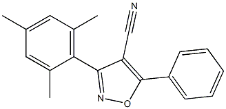 5-(Phenyl)-3-(2,4,6-trimethylphenyl)-isoxazole-4-carbonitrile Struktur