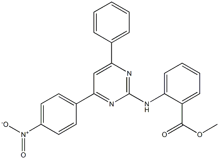 2-[[4-(4-Nitrophenyl)-6-phenylpyrimidin-2-yl]amino]benzoic acid methyl ester Struktur