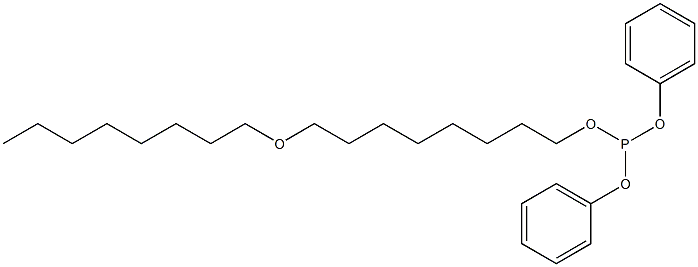 Phosphorous acid 8-(octyloxy)octyldiphenyl ester Struktur