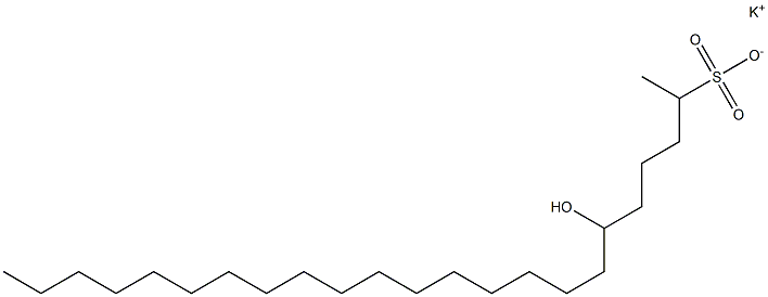 6-Hydroxytricosane-2-sulfonic acid potassium salt Struktur