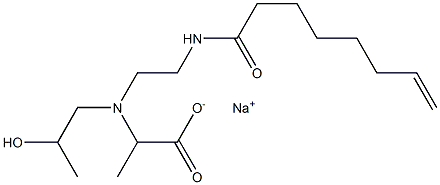 2-[N-(2-Hydroxypropyl)-N-[2-(7-octenoylamino)ethyl]amino]propionic acid sodium salt Struktur