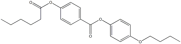 p-Hexanoyloxybenzoic acid p-butoxyphenyl ester Struktur