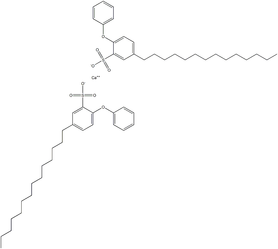 Bis(2-phenoxy-5-tetradecylbenzenesulfonic acid)calcium salt Struktur