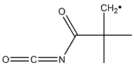 2,2-Dimethyl-2-(isocyanatocarbonyl)ethyl radical Struktur