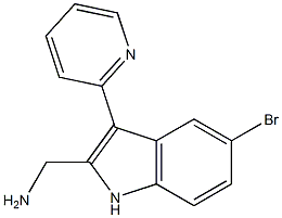 [[5-Bromo-3-(2-pyridyl)-1H-indol-2-yl]methyl]amine Struktur