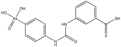 3-[3-(p-Arsonophenyl)ureido]dithiobenzoic acid Struktur