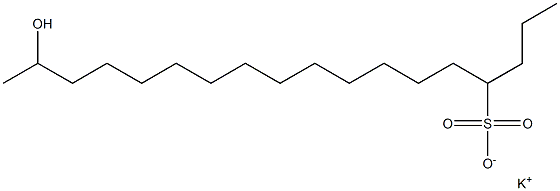 17-Hydroxyoctadecane-4-sulfonic acid potassium salt Struktur