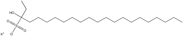 3-Hydroxydocosane-3-sulfonic acid potassium salt Struktur