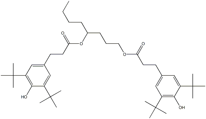 Bis[3-(3,5-di-tert-butyl-4-hydroxyphenyl)propionic acid]1,4-octanediyl ester Struktur