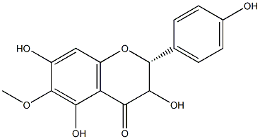 (2R)-6-Methoxy-4',3,5,7-tetrahydroxyflavanone Struktur