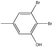 5,6-Dibromo-3-methylphenol Struktur