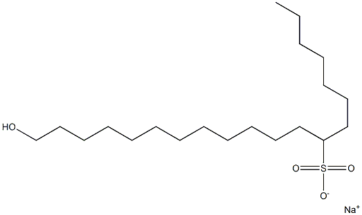 20-Hydroxyicosane-8-sulfonic acid sodium salt Struktur