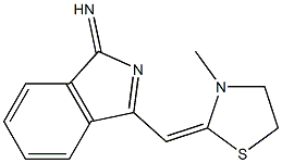 3-[(3-Methylthiazolidin-2-ylidene)methyl]-1H-isoindol-1-imine Struktur