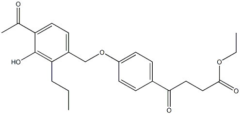 4-[4-(4-Acetyl-3-hydroxy-2-propylbenzyloxy)phenyl]-4-oxobutyric acid ethyl ester Struktur