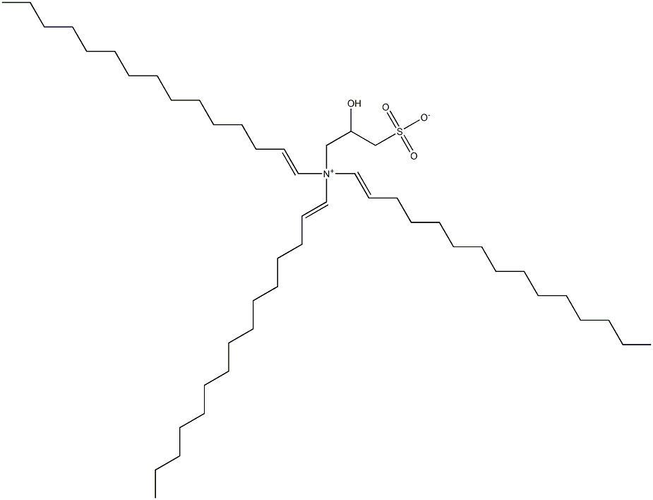 N,N-Di(1-pentadecenyl)-N-(2-hydroxy-3-sulfonatopropyl)-1-pentadecen-1-aminium Struktur