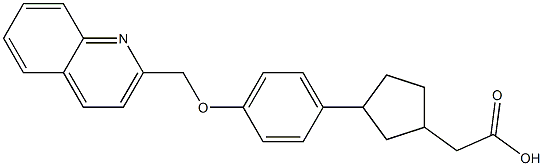 3-[4-(2-Quinolinylmethoxy)phenyl]cyclopentaneacetic acid Struktur