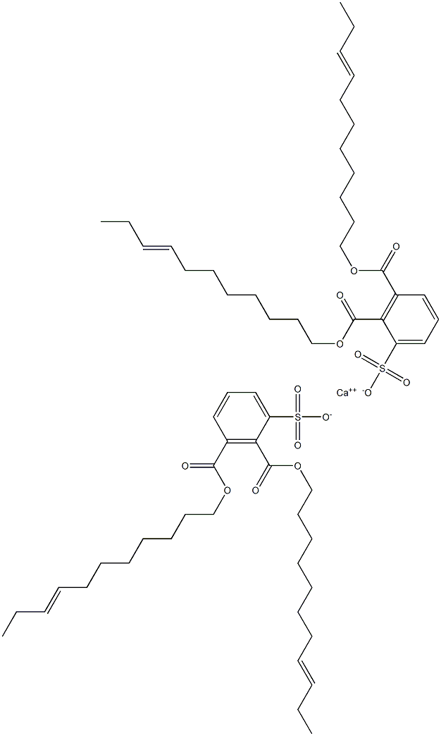 Bis[2,3-di(8-undecenyloxycarbonyl)benzenesulfonic acid]calcium salt Struktur