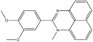 2-(3,4-Dimethoxyphenyl)-1-methyl-1H-perimidine Struktur