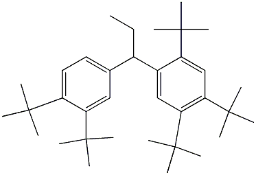 1-(2,4,5-Tri-tert-butylphenyl)-1-(3,4-di-tert-butylphenyl)propane Struktur