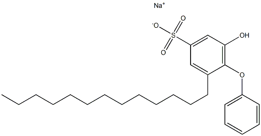 6-Hydroxy-2-tridecyl[oxybisbenzene]-4-sulfonic acid sodium salt Struktur