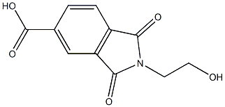 2-(2-Hydroxyethyl)-1,3-dioxo-5-isoindolinecarboxylic acid Struktur