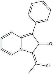 1-Phenyl-3-[mercapto(methyl)methylene]indolizin-2(3H)-one Struktur