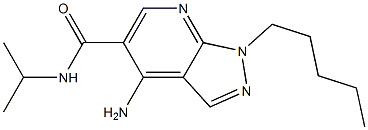 1-Pentyl-4-amino-N-isopropyl-1H-pyrazolo[3,4-b]pyridine-5-carboxamide Struktur